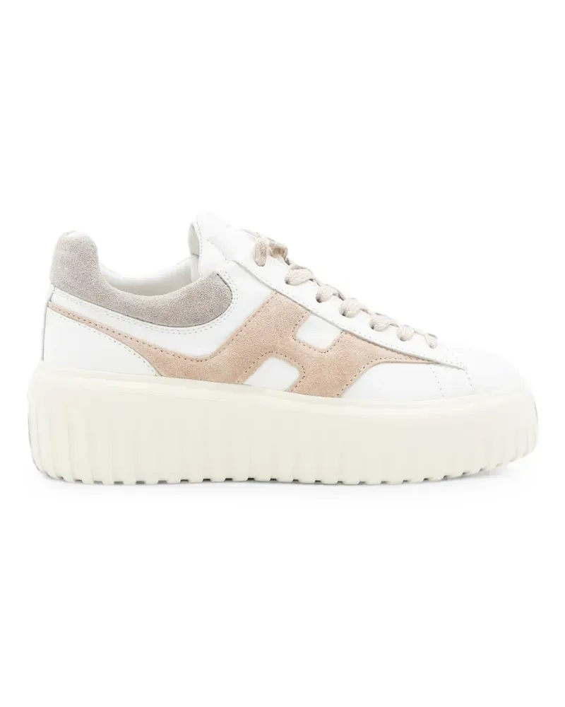 Hogan H- Stripes logo-patch panelled sneakers - Weiß Weiß