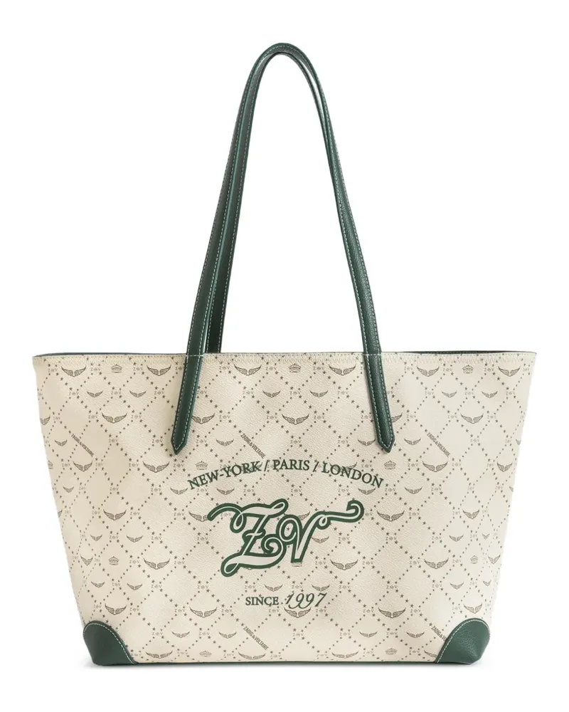 Zadig & Voltaire Z shopper monogram tennis bag - Nude Nude