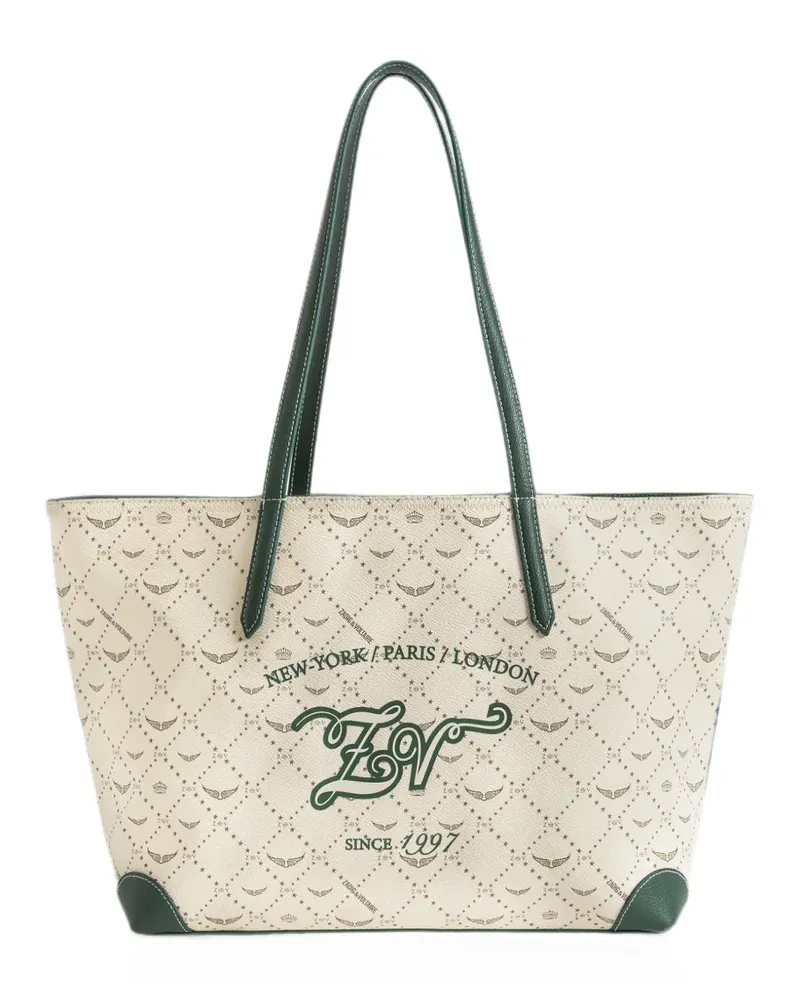 Zadig & Voltaire Z shopper monogram tennis bag - Nude Nude