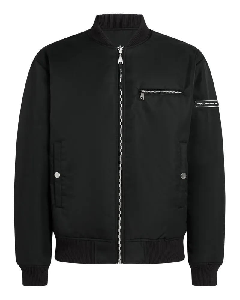 Karl Lagerfeld Wendbare Bomberjacke - Schwarz Schwarz