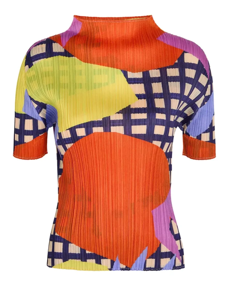Issey Miyake Market Oberteil mit abstraktem Print - Rot Rot