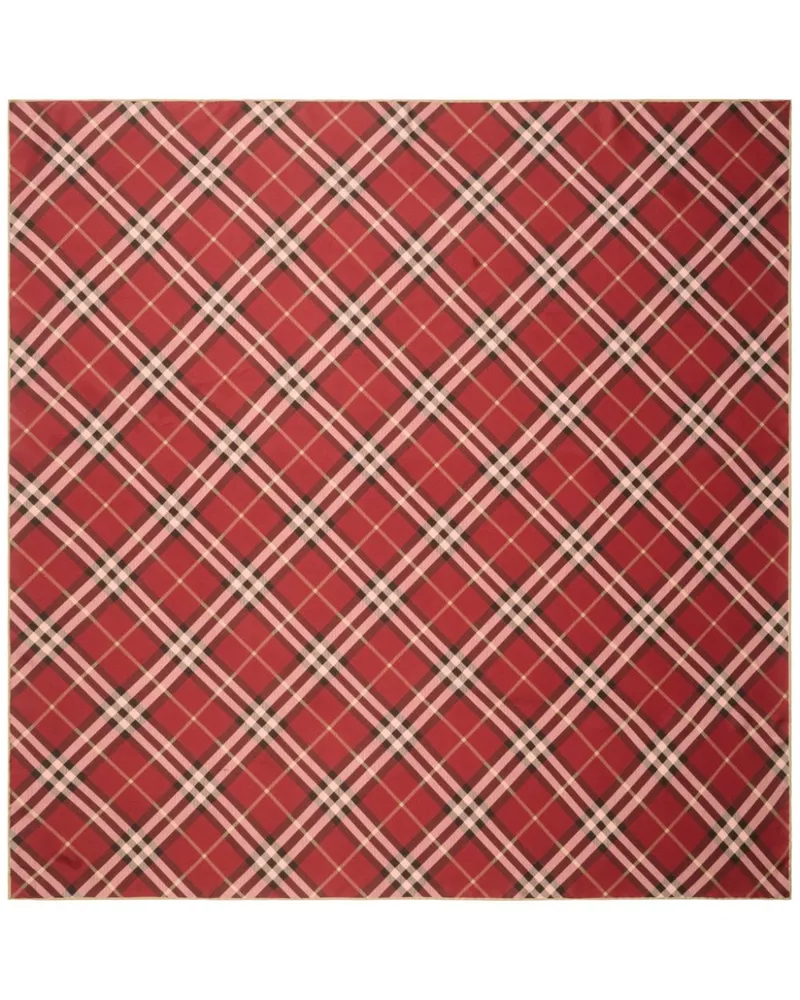 Burberry Karierter Schal aus Seide - Rot Rot