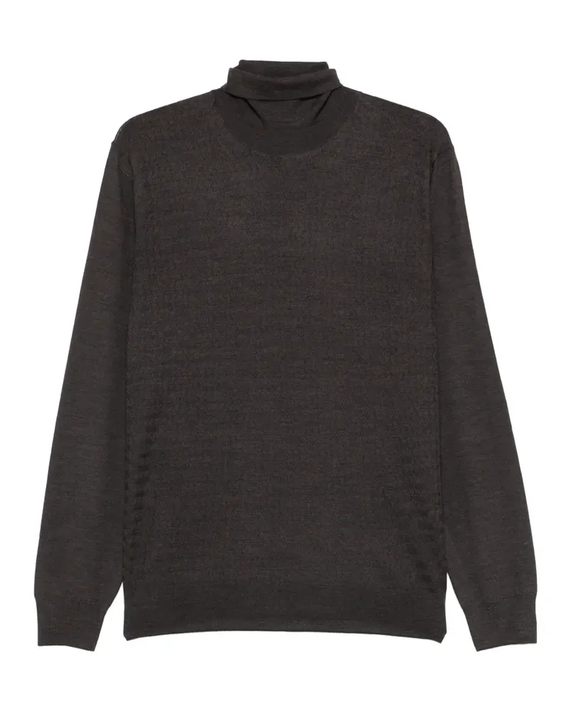 Corneliani roll-neck patterned sweater - Braun Braun
