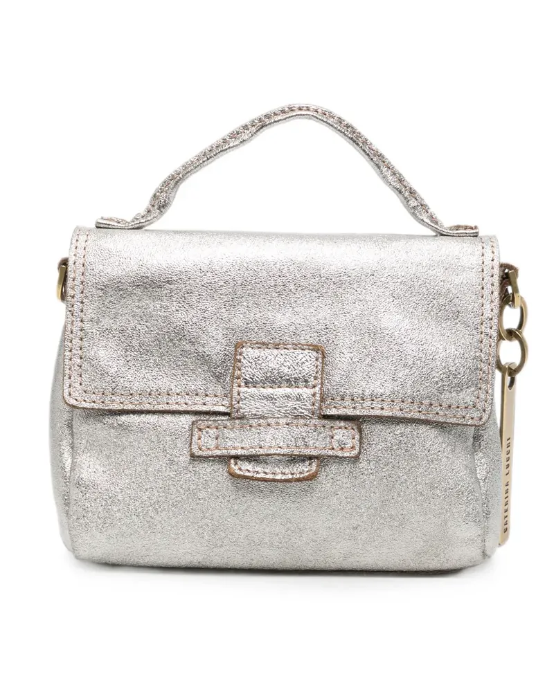 Caterina Lucchi small Maria crackle-effect cross body bag - Silber Silber