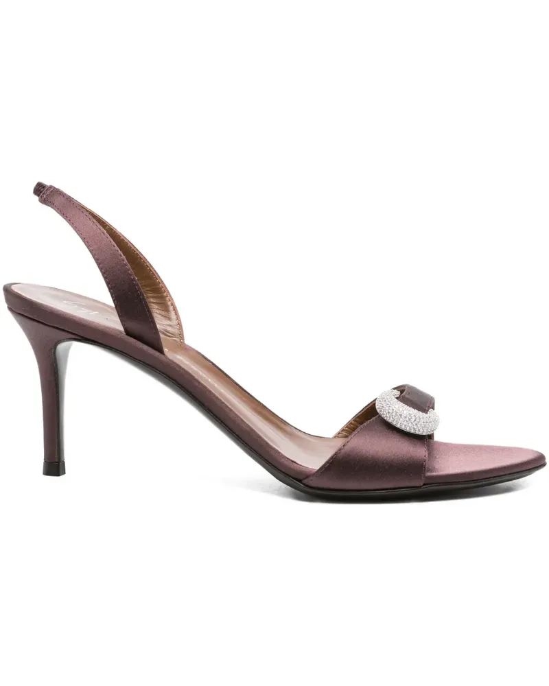 Giuseppe Zanotti Slingback-Sandalen mit Kristallen - Braun Braun