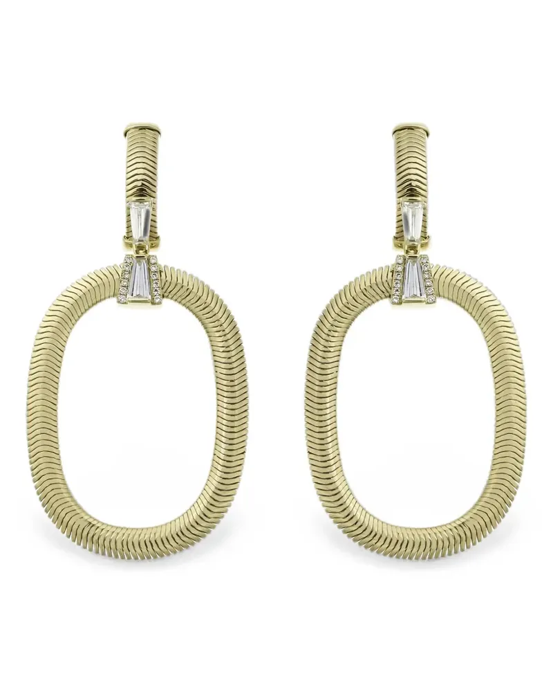 Nikos Koulis Feelings diamond drop earrings - Gold Gold