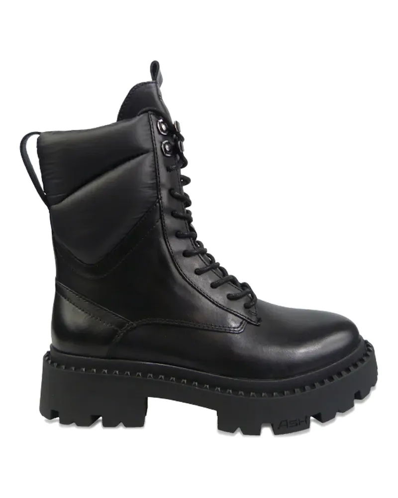 ash Gefütterte Schnürstiefel - Schwarz Schwarz