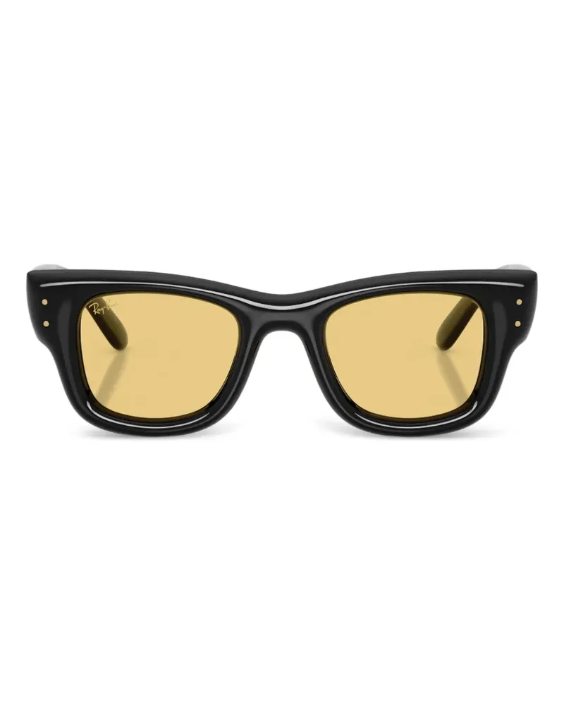 Ray Ban Eckige Sonnenbrille mit Nieten - Schwarz Schwarz