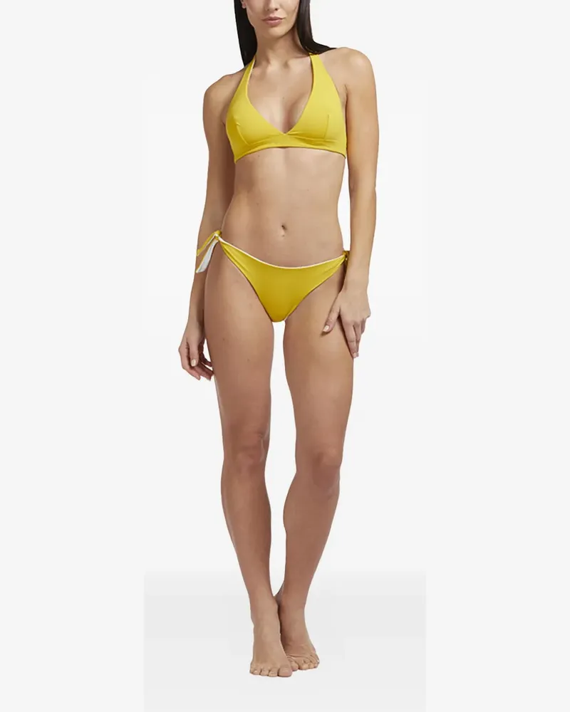 FISICO-Cristina Ferrari Neckholder-Bikini mit Schnürung - Gelb Gelb