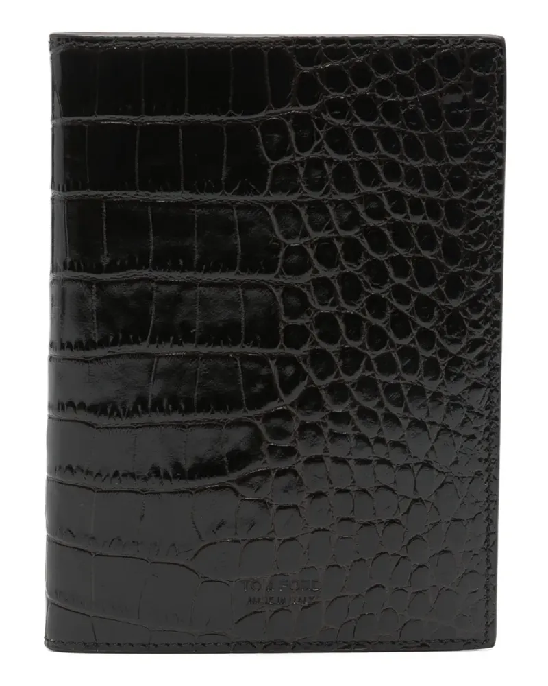 Tom Ford Portemonnaie mit Kroko-Optik - Braun Braun
