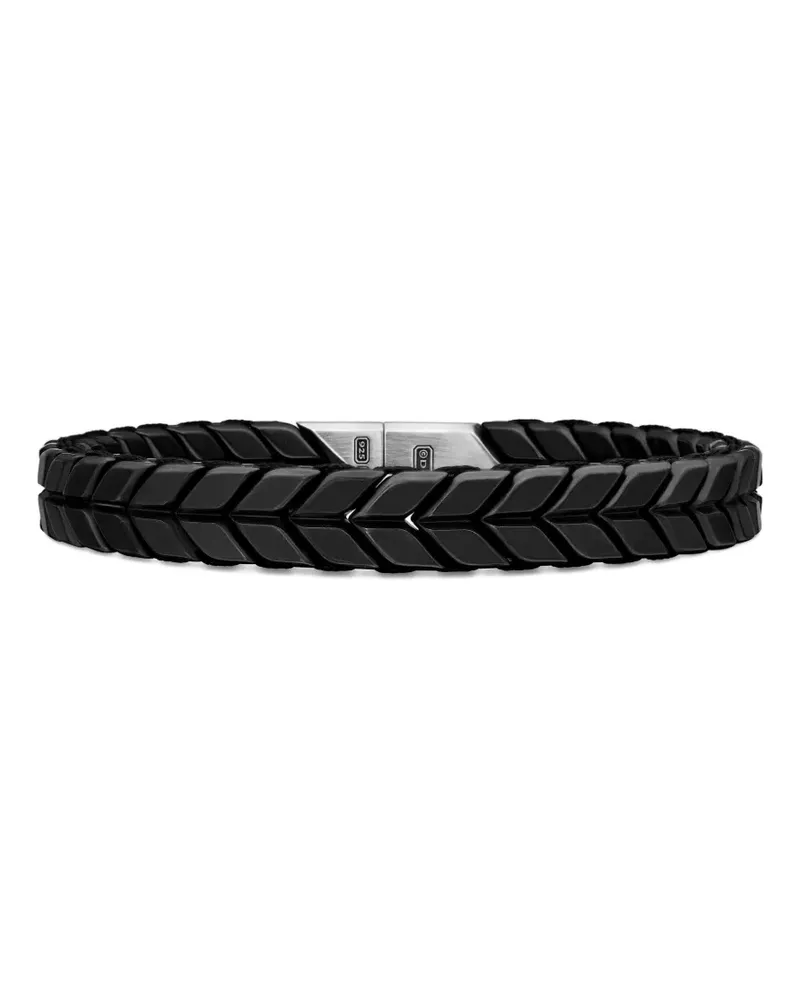 David Yurman Gewebtes Chevron Armband aus Titan 9mm - Schwarz Schwarz