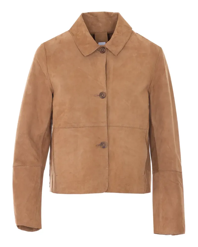 Bully frontal-button suede jacket - Nude Nude