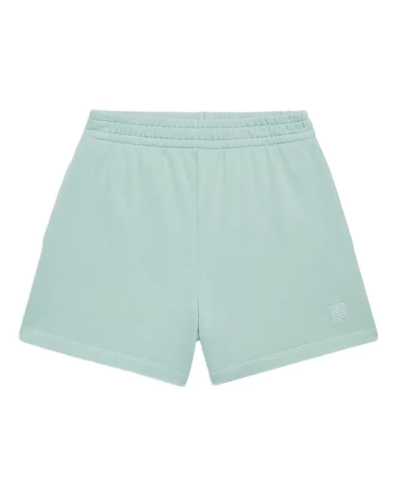 Anine Bing Kam Shorts mit Logo-Stickerei - Grün Grün