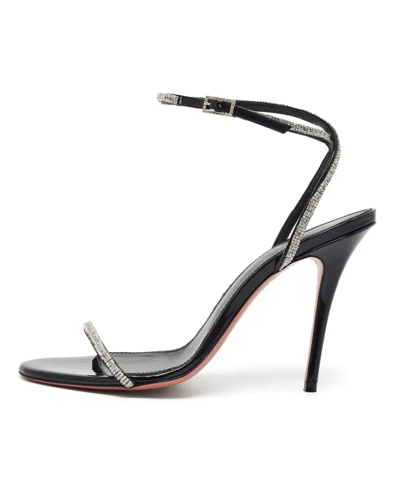 Amina Muaddi Diamante Sandalen mit Kristallen - Schwarz Schwarz