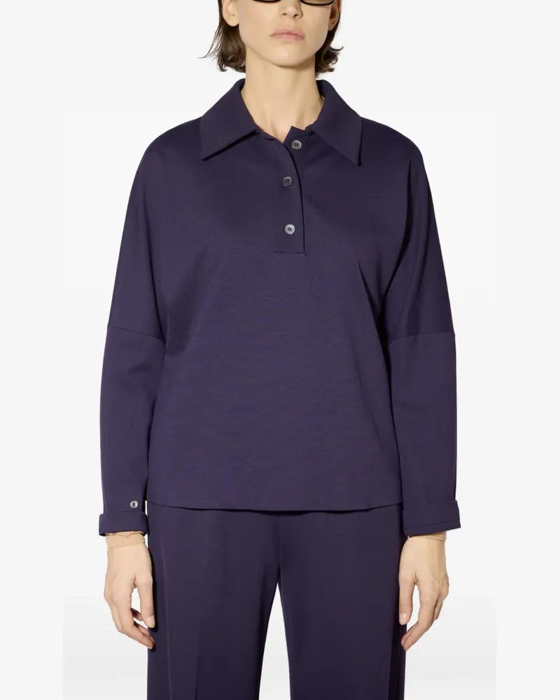 Liviana Conti Poloshirt mit Knopfleiste - Violett Violett