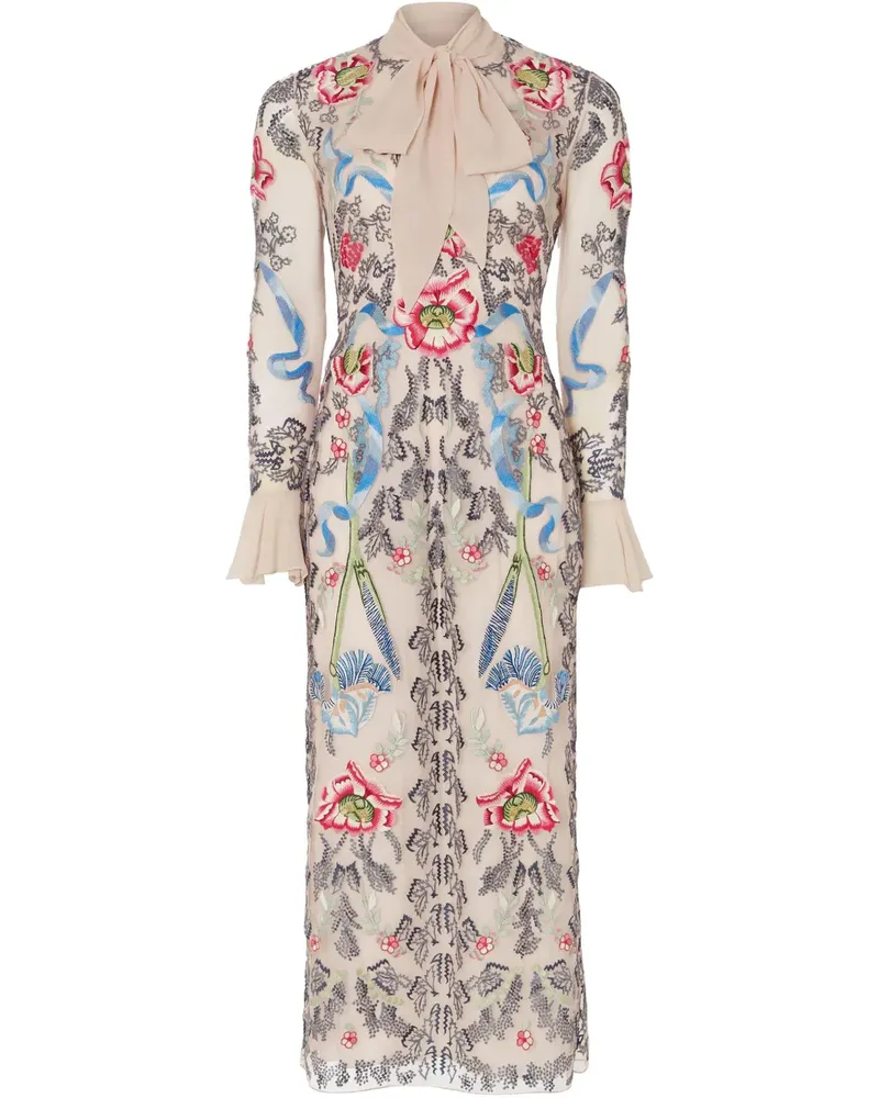 Temperley London Bilbao Tie Midikleid - Rosa Rosa