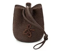 Wandelbarer HatBag Strohhut - Braun