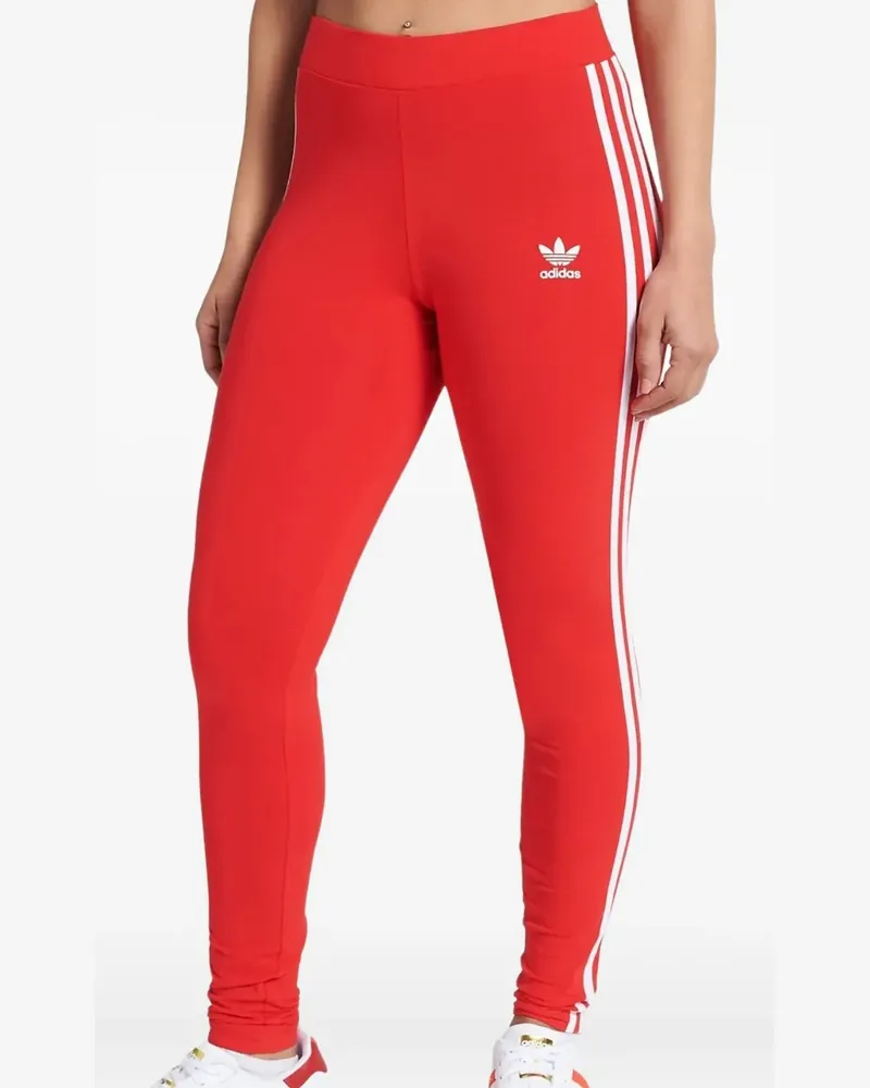 adidas Leggings mit 3 Streifen - Rot Rot