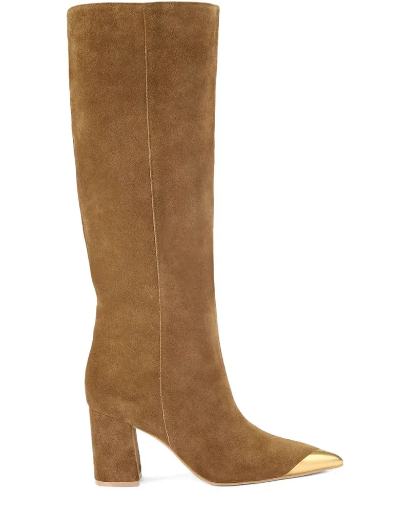 Kurt Geiger Kniehohe Regent Stiefel mit Baseballkappe 80mm - Braun Braun