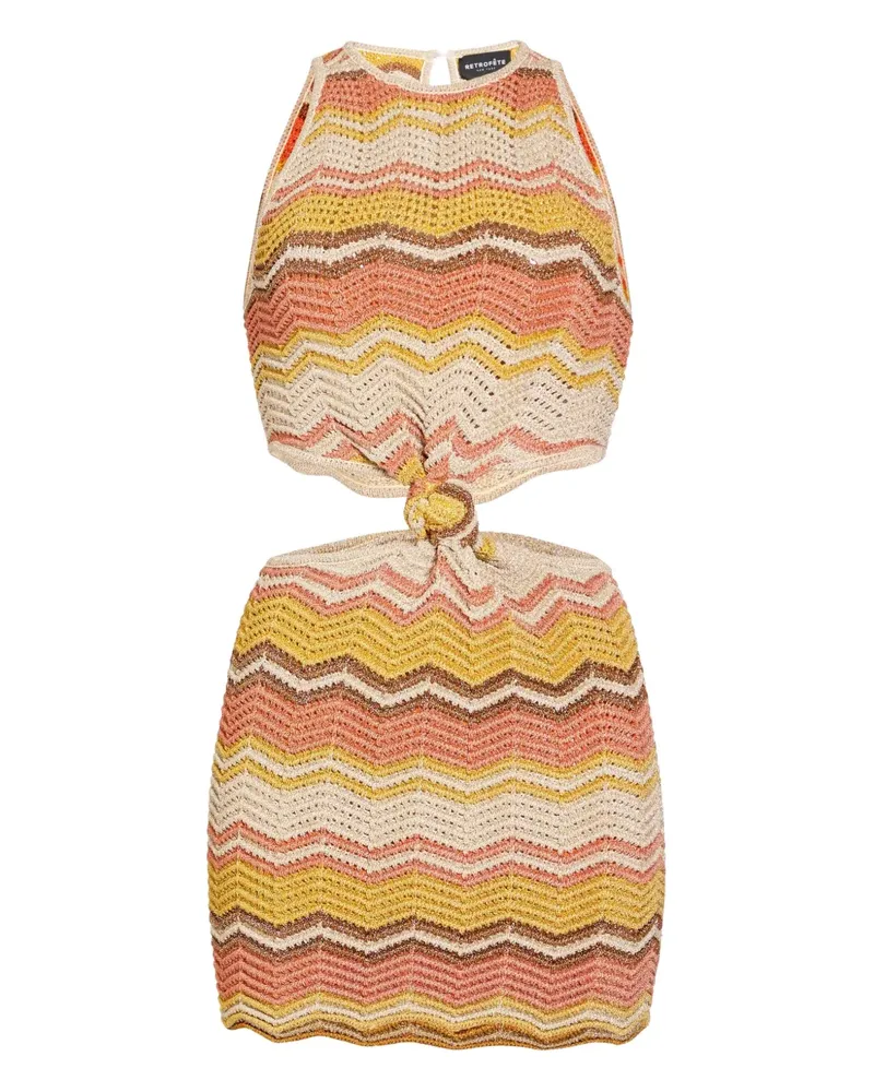 Retrofête Gehäkeltes Dania Minikleid - Gelb Gelb