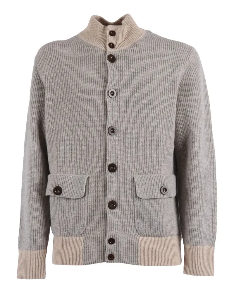Ballantyne ribbed wool cardigan - Grau Grau