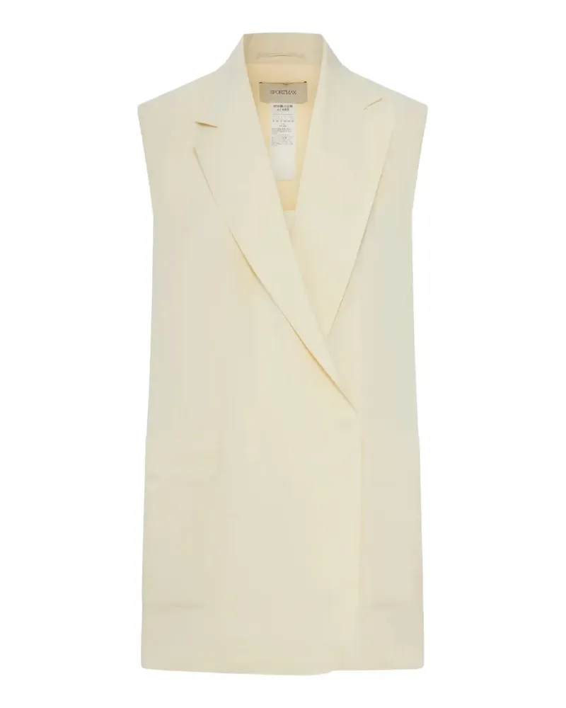 SPORTMAX sleeveless notched-lapel waistcoat - Nude Nude