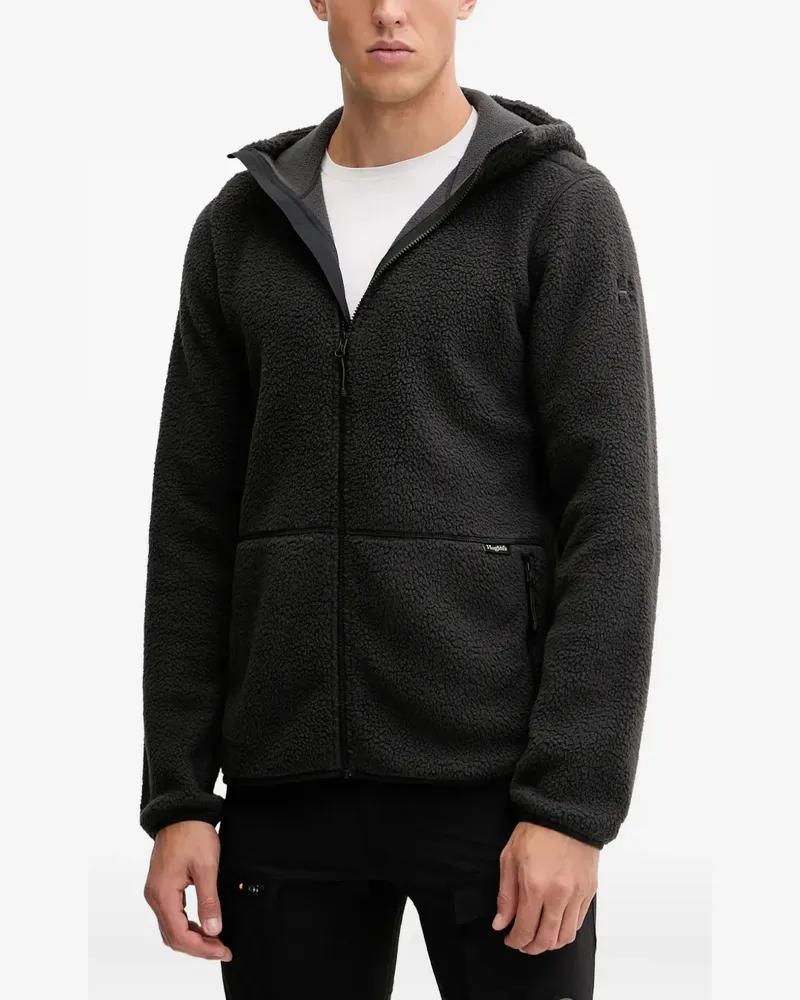 Haglöfs Funäs Pile hooded jacket - Schwarz Schwarz