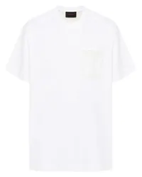 Simone Rocha T-Shirt mit Spitzeneinsatz Weiß