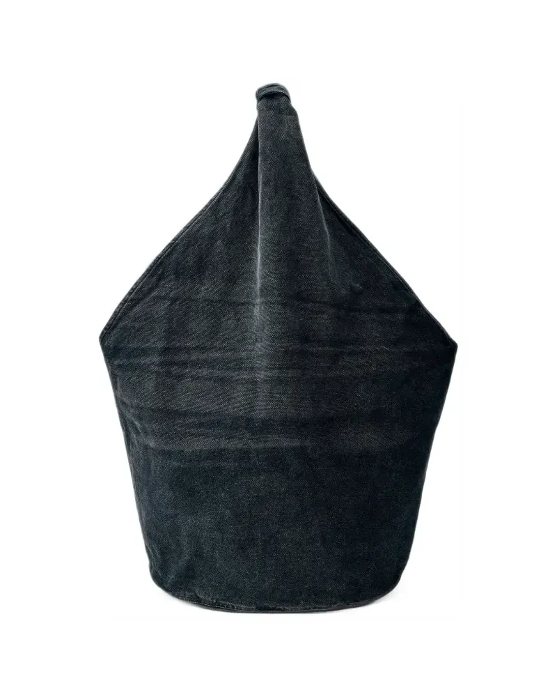 Our Legacy Strukturierte Tote Bag aus Denim - Schwarz Schwarz