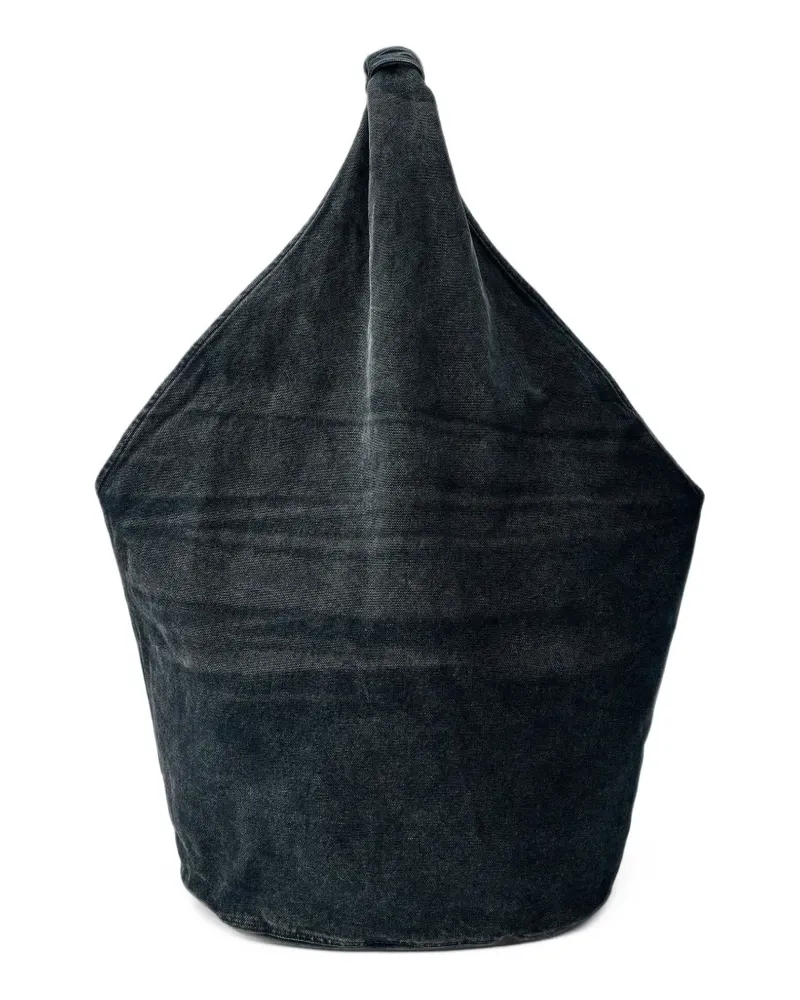Our Legacy Strukturierte Tote Bag aus Denim - Schwarz Schwarz