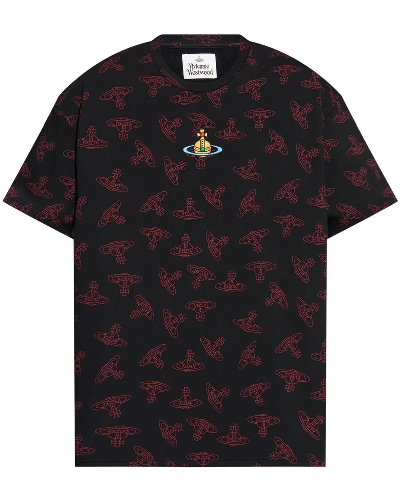 Vivienne Westwood T-Shirt mit Logo-Stickerei Schwarz