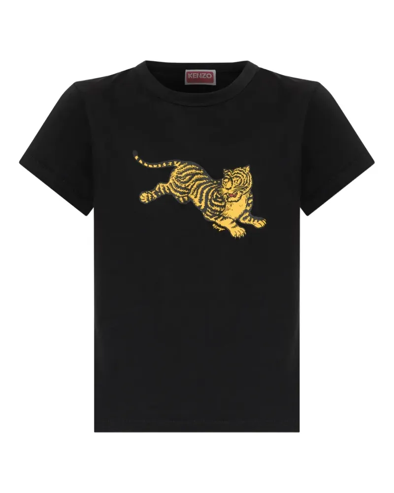Kenzo T-Shirt mit Tiger-Print - Schwarz Schwarz