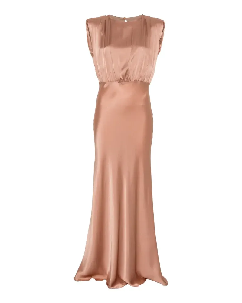 Semicouture Gerafftes Casilda Maxikleid - Nude Nude