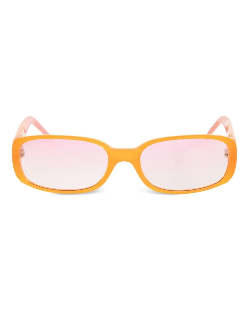 Casablanca Paris Sonnenbrille mit eckigem Gestell - Orange Orange