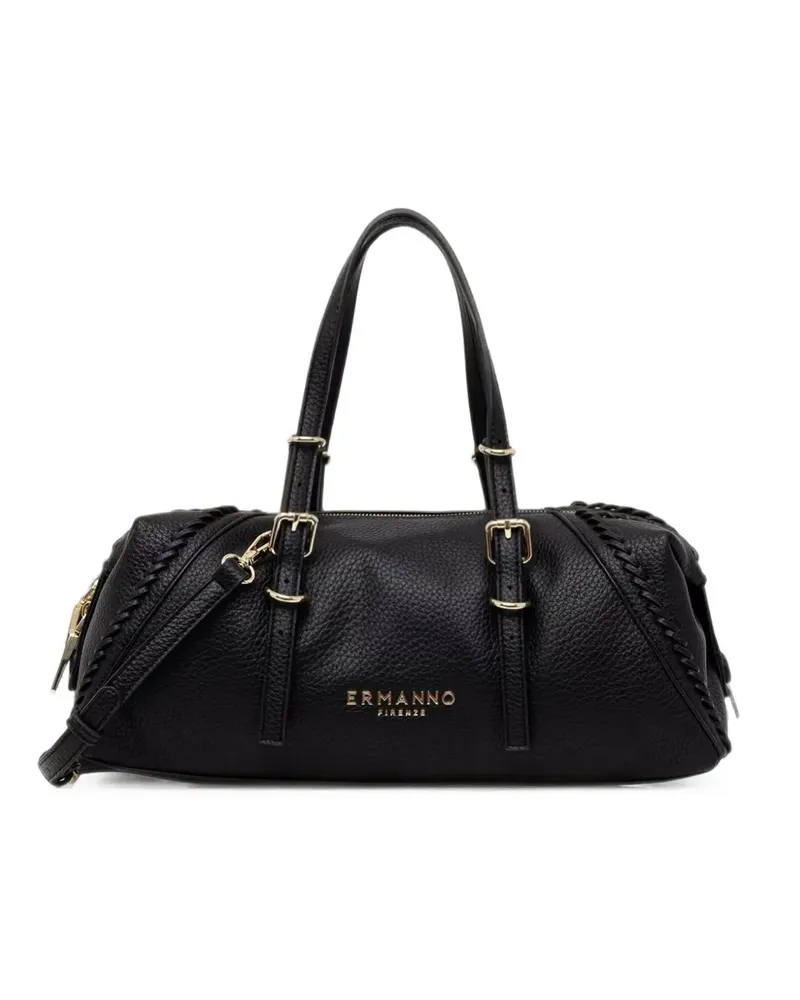Ermanno Scervino braided-trim buckle-detail tote bag - Schwarz Schwarz