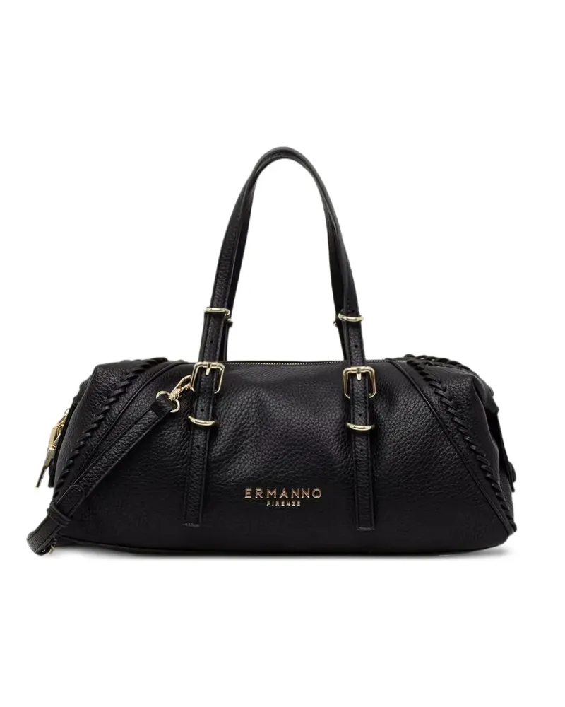 Ermanno Scervino Tote Bag mit geflochtenem Besatz und Schnalle - Schwarz Schwarz