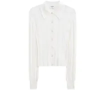 Cardigan mit Zopfmuster - Weiß