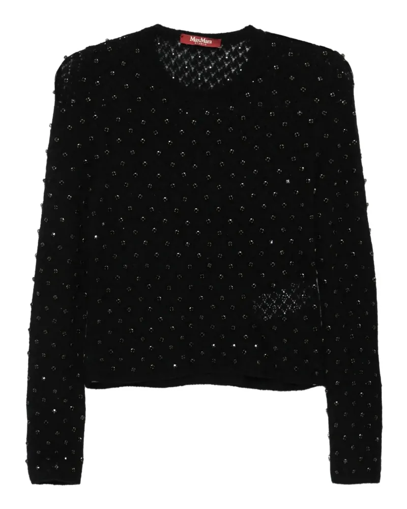 Max Mara beaded embellished top - Schwarz Schwarz