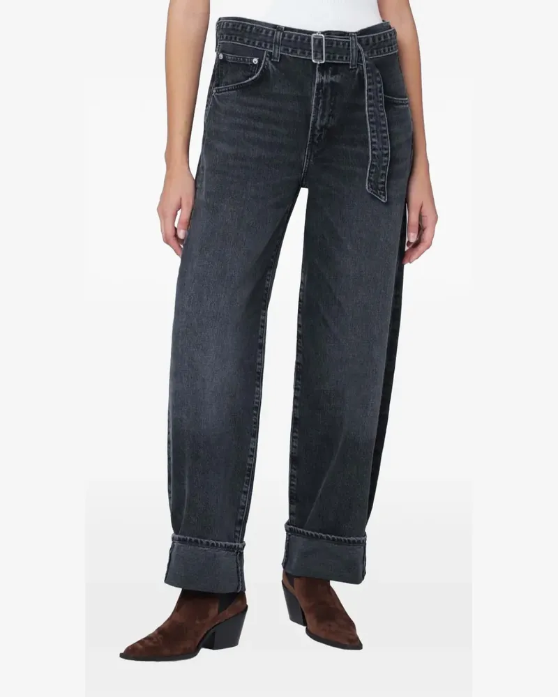AGOLDE Jeans mit Umschlag - Schwarz Schwarz