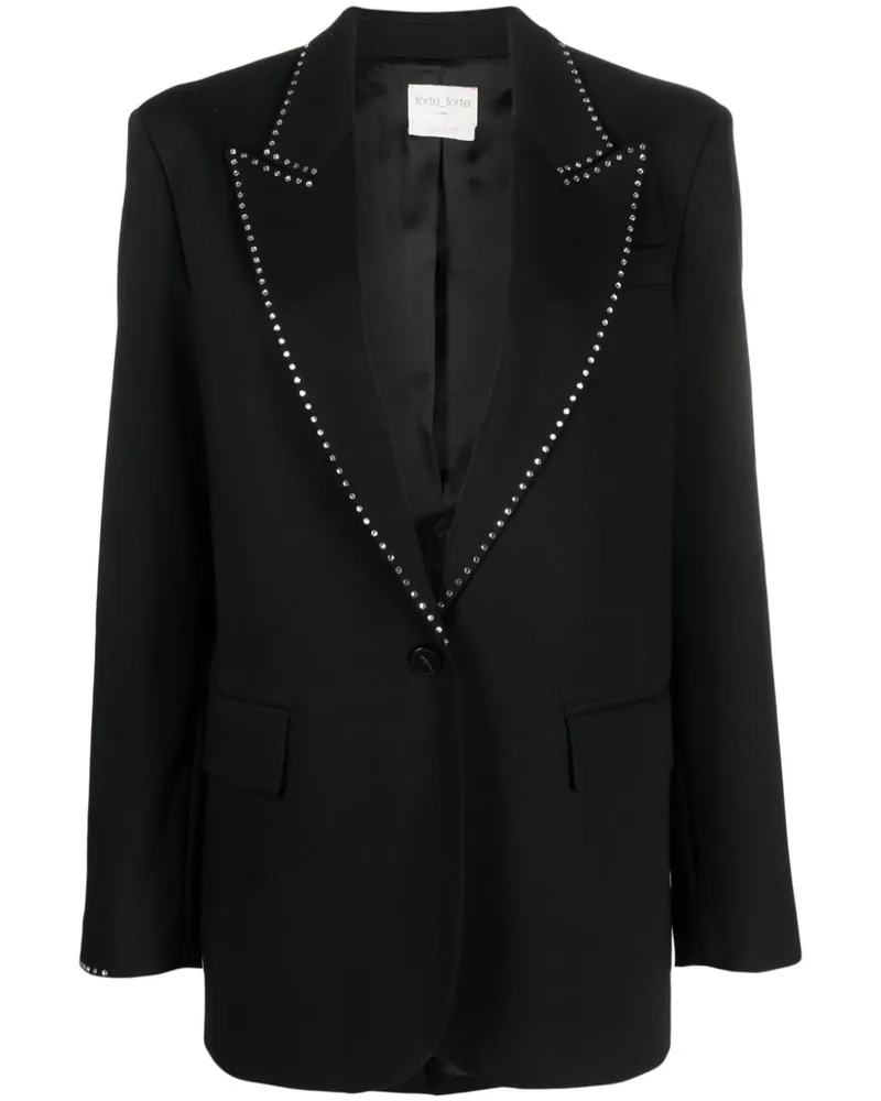 forte_forte Verzierter Blazer Schwarz