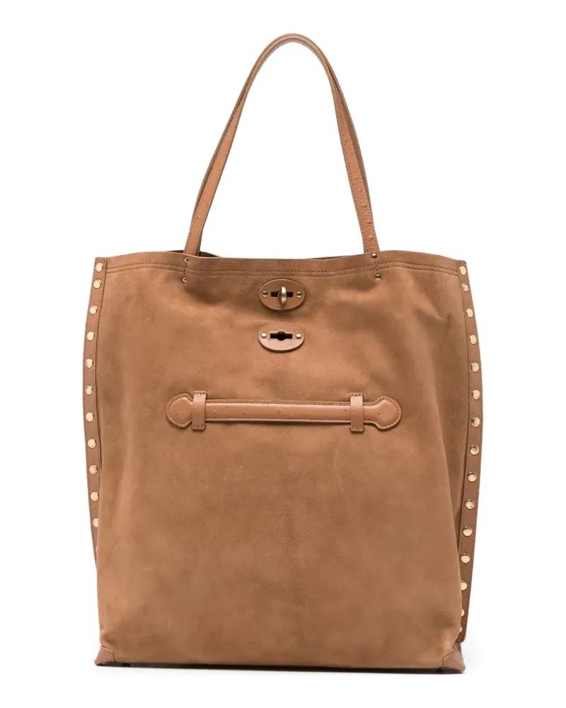 Zanellato A'Spasso Tote Bag mit Nieten - Braun Braun