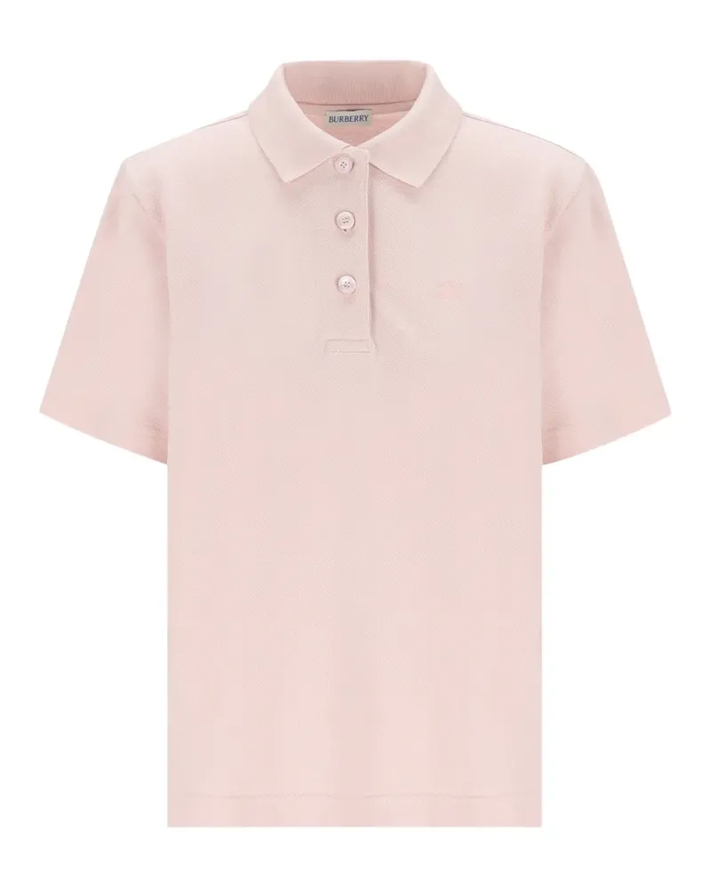 Burberry Equestrian Knight Design piqué polo shirt - Rosa Rosa
