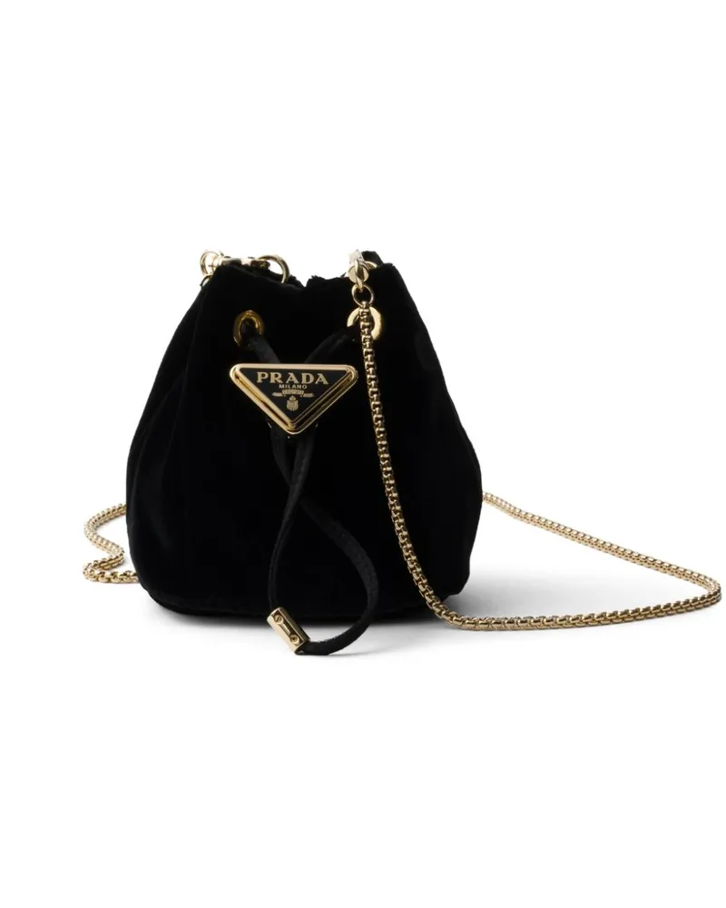 Prada Mini-Tasche aus Samt - Schwarz Schwarz