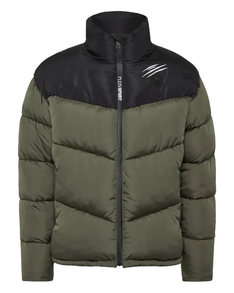 Philipp Plein Gefütterte Jacke mit Logo-Patch - 65 MILITARY 65