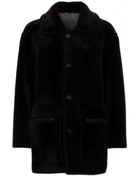 Urbancode Mantel aus Faux Fur Schwarz