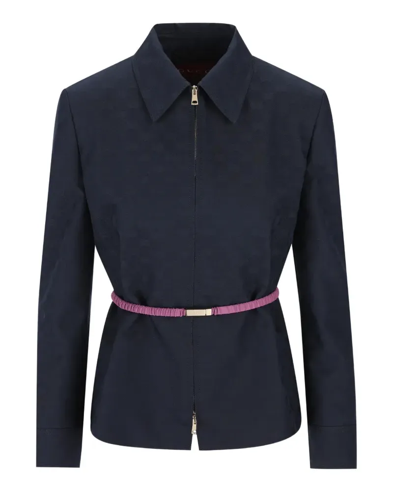 Gucci Jacke mit GG-Muster - Blau Blau