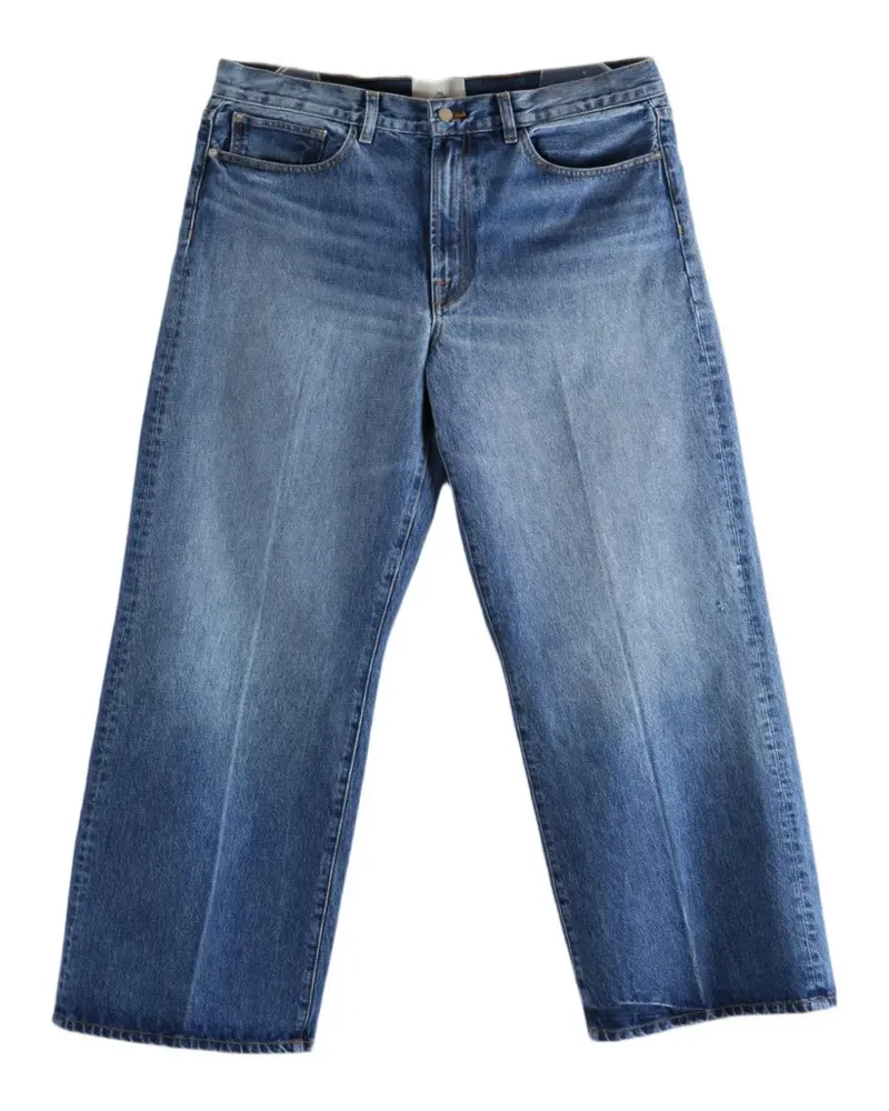 The Elder Statesman Hunter faded pressed-crease jeans - Blau Blau