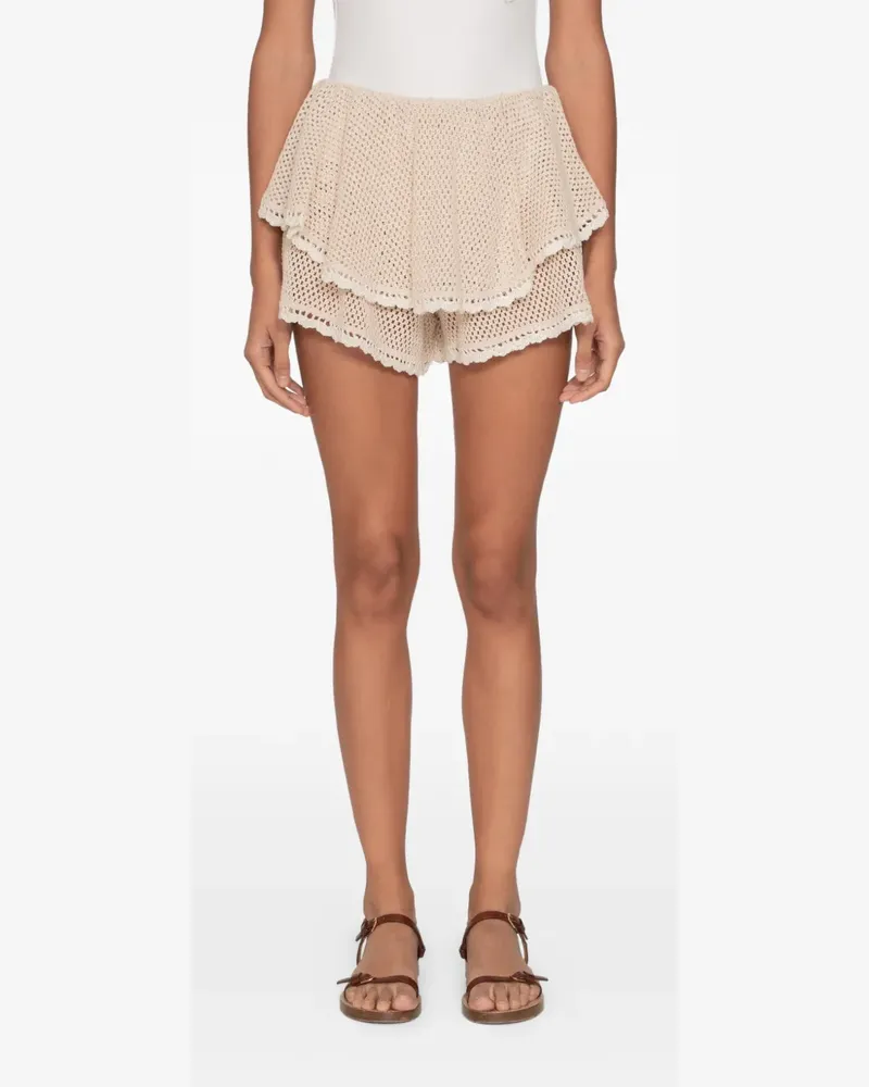 Sea Madelyn crochet-knit skorts - Nude Nude