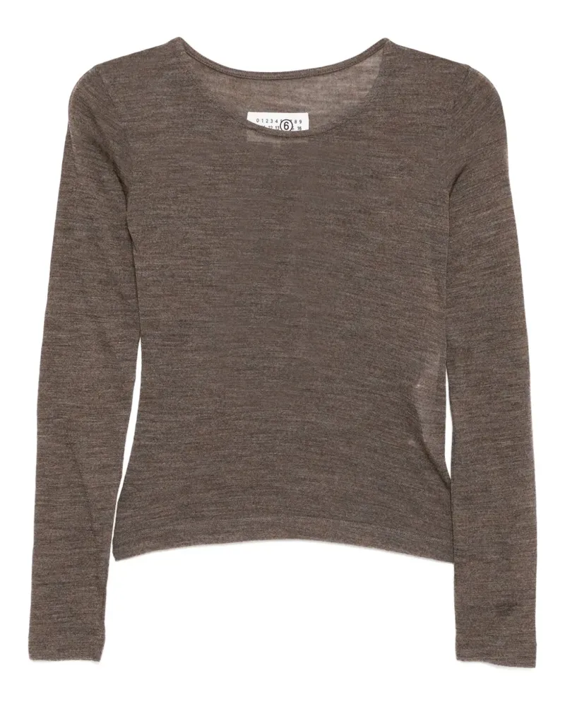 Maison Margiela T-Shirt aus Wolle - Braun Braun