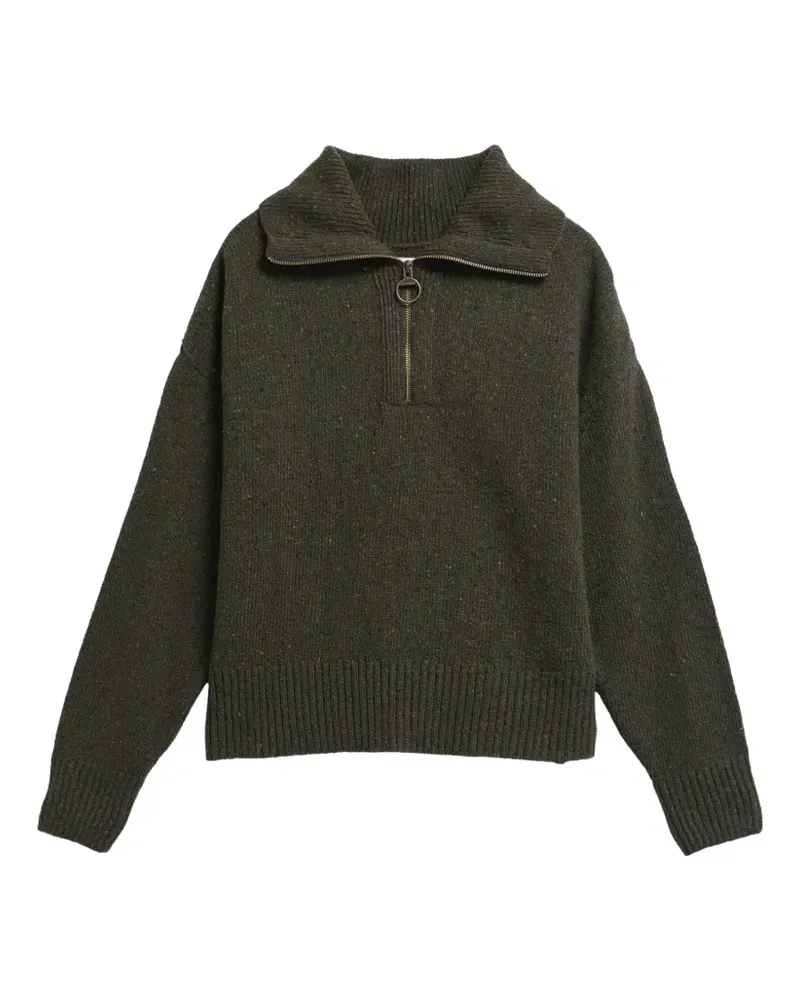 Barbour Lavensdale Pullover mit Viertelreißverschluss - Grün Grün